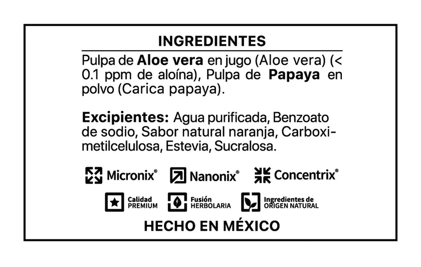 Sábila y papaya